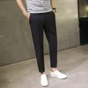 Men's Pants Spring Summer Men's Casual Pants Ankle Length Straight Classic Simplicity Solid Color Comfortable Male Business Pants 230311