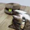 Katzenspielzeug, lustiges Haustier-Kratzbrett, runde Form, faltbar, gewelltes Streu, groß und Juckreiz-Werkzeug