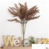 Couronnes De Fleurs Décoratives 5 Pcs Herbe De Blé Artificielle Faux Plante Arrangement De Jardin Décoration Naturelle Fête De Noël Su Dhjn8