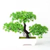 Decorative Flowers Artificial Plants Pine Bonsai Small Tree Pot Fake Potted Ornaments Home Decoration El Garden Decor