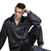 Mäns sömnkläder högkvalitativ silke pajamas paisley män långärmad skjorta byxor två stycken sömnkläder set plus size pyjamas hemkläder man 230311