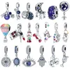 925 Silver Fit Pandora Original Charms Diy 펜던트 여성 팔찌 구슬 Beads Silver Color Milky Way Starry Sky Charm