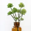 Decorative Flowers 6 Heads Artificial Lotus Succulent Plants Home El Christmas Potted Green Floral Arrangement