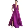 Purple V-Neck Sukienki balowe 2023 Vestido de novia organza suknie balowe hortensea impreza