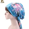 Fashion face mask neck gaiter Satin women's headband hat imitation silk ribbon Headband