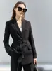 Costumes pour femmes Blazers Amii minimalisme printemps Blazer femmes costume veste décontracté taille haute pantalon ample bureau dame affaires femmes vendu Blazers 12240079 230311