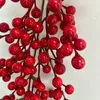 Fiori decorativi Festival di Natale Ornamento Ornamento Decorazione per la casa Berry Vine Berri di Natale Berri di Natale Piante artificiali Affitta