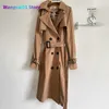 Vrouwen Trenchcoats S-4Xlbrand Niwe nte Herfst Lange Vrouwen Trenchcoat Doub Breasted Kaki Jurk Losse Jassen Lady Bovenkding Mode tops 2021 0924H22