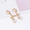 Dangle Earrings Butterfly Zircon Drop Earring For Elegant Women Fashion Jewelry Gold Color