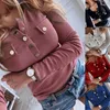 Maglioni da donna 2023 autunno inverno moda tinta unita manica lunga maglione lavorato a maglia con fondo sottile taglie forti O collo Casual Streetwear
