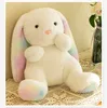 Easter doll rainbow color rabbit plush toy animal cute long-eared rabbit doll Valentine's Day gift 30cm