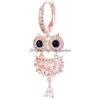 Nombril cloche bouton anneaux D1041 Zircon hibou boucle d'oreille clou mélange couleurs ventre anneau livraison directe bijoux corps Dhgarden Dhano