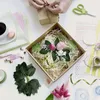 Dekorativa blommor falska konstgjorda blad för rosor dekorationer - 108 silkgrönt blad med realistiska vinstockar flexibla stjälkar