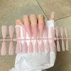 Valse nagels heallor naakt vaste kleur matte super lange kist nagelballet druk op tips voor kunst kunstmatige vingernagels nep