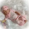 Jumpsuits Född baby Flower Romper Girl Jumpsuit pannband kläder flickor kläder set 230310