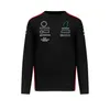 Combinaison de course F1 pour hommes, T-shirt noir, séchage rapide, respirant, manches longues, col rond, combinaison d'équipe de loisirs, nouvelle collection 2023