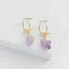 Boucles d'oreilles Jaeeyin 2023 mode couleur or fil noeud fait à la main pierre colorée Semi précieux cadeau pour les femmes arrivées