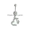 Navel Bell Button Rings D0739 Dream Catcher Aqua.Color Belly Ring Drop Delivery Jewel Body DHGARDEN DHWS1