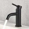 Bathroom Sink Faucets Faucet Bathroom Basin Sink Tap Deck Mounted Cold Water Mixer Taps Matte Black Contemporary Single Handle Faucet Kitchen Home 230311