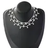 Ketten Luxus Glänzende Strass Quaste Kette Halskette Choker Für Frauen Kristall Schmuck Kragen Colliers Braut Hochzeit Party Jewery Geschenke