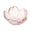 Bowls 1PC Flower Glass Dishes Seasoning Dipping Bowl Sakura Dish Small Cherry Blossom Trinket Plate Spice Sauce For Kitchen