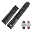 Dla Maurice Lacroix Eliros Watchband Pierwsza warstwowa pasek nadgarstka 20 mm 22 mm czarna brązowa krowa oryginalna skórzana pasmo paski 243a