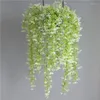 Decorative Flowers Artificial Leaves Plastic Plant Vine Wall Hanging Garden Living Room Club Bar Decorated Fake Green Ivy