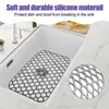 Bordmattor Silikon Sink Mat Grey Kitchen Protector Grid Accessory Bra för rostfritt stål