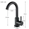 Bathroom Sink Faucets Black Basin Faucet Bathroom Sink Tap Cold Wash Mixer Crane Tap 360 Rotation Faucets Single Handle Deck Mounted Mixer Tap 230311