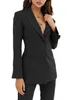 Женские костюмы Blazers Classic Set for Womens 2 штуки Notch Lyck Lady Lady Work Suits Blazerpants 230311