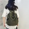 Borse da scuola WR Zaini da donna di marca Zaino in tela verde Borsa da studente per laptop di qualità Zaino da donna per ragazze adolescenti feminina mochila 230311