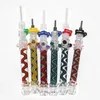 Glass Straw Nail Mini Collectors Hookahs Rig Stick with Thick Pyrex Glass Clear Honeycomb Filter Tips Smoking Hand Pipes