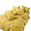 Bedding Sets Japanese Simple 4Pc Printed Bed Linen Sheet Quilt Cover Pillow Case Autumn And Winter Set Home Textile