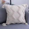 Kussen/Decoratief kussen Simple Square Tassel European Style Pillow Bus Tufted Pillow zonder kern voor Sofa Ins Cushion Case retro stijl kussens 230311