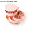 Jewelry Pouches Rotating Rack Storage Box Necklace Earring Display Folding Screen Stand Holder