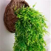 Decorative Flowers 1Pc Outdoor Indoor Artificial Wall Hanging Silk Willow Rattan Fake Plant Wedding Garland Home Bar Decoration