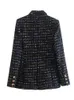 女性のスーツブレザーklkxmyt traf women's blazer set woman2 fuee autunt fashionwoolen blazersショーツ2ピースセットレディース服230311