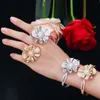 Armbänder S0138 Koreanische High-End-Blumenmode neue AAA Zirkon Damenarmband Abendkleid Zubehör