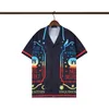 남성 디자이너 블라우스 캐주얼 셔츠 패션 편지 타이거 프린트 슬릭 볼링 셔츠 남성 플러스 사이즈 드레스 셔츠 여름 짧은 소매 티셔츠 티셔츠 M-3XL