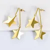 Dangle Earrings Star Design Gold Silver Plated Earring Punk Statement For Women 2023 Long Shape Party Ear Ring Wholesale