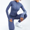 Yoga -outfits 2 3PCS Sportset zachte en ademende hoge taille fitness Gym Suit Sportwear Women Trainingskleding voor tracksuit 230310