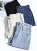 Jeans pour femmes syiwidii ​​4 couleurs maman jeans femme taille élastique hauteur pantalon denim jeans petit ami pour femmes lavés coton mode 230311