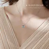 Chains Xingyunday Sweet Moon Cubic Zircon Jewelry Mirage Necklace For Woman Crescent Clavicle Chain Pendant Necklaces