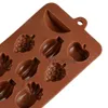 Silicone Chocolat Gâteau Moule Ananas Banane Raisin Forme DIY Moule Bonbons Pudding Glaçon Moule De Qualité Alimentaire Cuisine Cuisson Outil TH0874