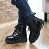 Autumn Winter Children Martin Boot Patent Leather Boy Girls Snow Boots Toddler Baby Non-Slip Sneakers Barn Athletic Shoes