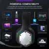 2.4GHz Wireless Headphones E1000 WT 7.1 Surround Wired Gaming Headset Gamer with ENC Mic Low Latency for PC/PS4/PS5/Xbox