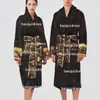 23 Designers Men's Robes Women's Fashion bathrobe Casual Beach clothes Luxurys Letter printing shirt Long sleeve Europe America baroque dress Image printing yellow