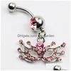 Navel Bell Button Rings D0293 3 Färger Pink Belly Ring Nice Star Style med Piercing Jewlery Body Drop Leverans smycken Dhgarden Dheu3