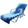 Gökkuşağı battaniyeleri Beach Lounge Sandalyesi Kapak Battaniyesi Yumuşak Mikrofiber Şezlonglar Havlular Kapaklar Veranda Havuz Sandalyeleri Kapak Yan Cepleri
