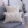 Kussen/Decoratief kussen Simple Square Tassel European Style Pillow Bus Tufted Pillow zonder kern voor Sofa Ins Cushion Case retro stijl kussens 230311